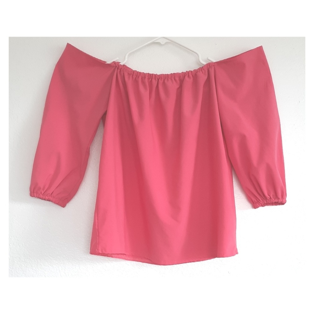 Zanzea pink off the shoulders top xs